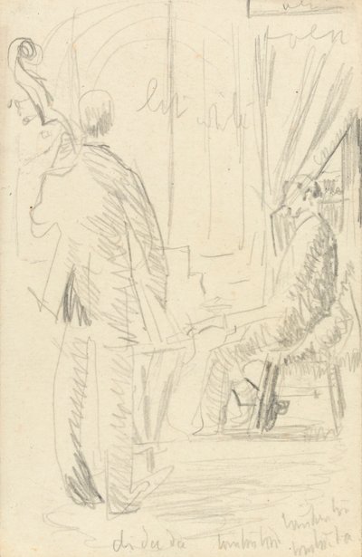 Muzikale Groep: Contrabas en Piano door Walter Richard Sickert